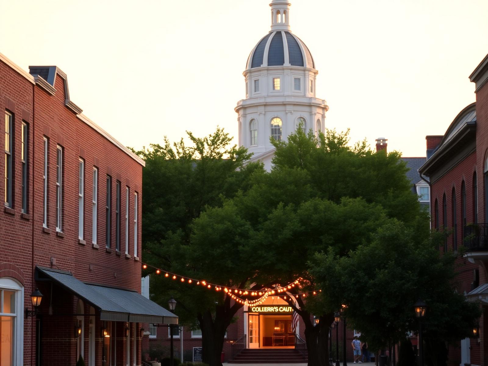 Oxford Square at golden hour